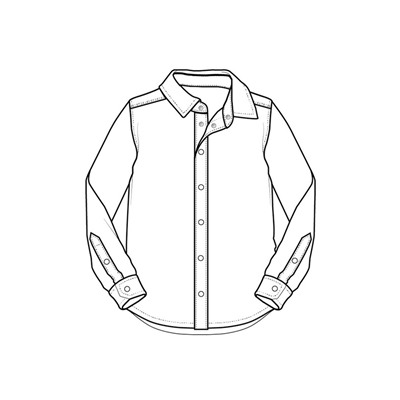 Сорочка текстильная для мальчиков (slim fit)