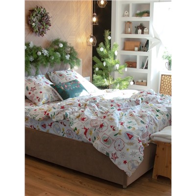 Постельное бельё 1.5-спальное «Этель. Зимний винтаж», поплин
