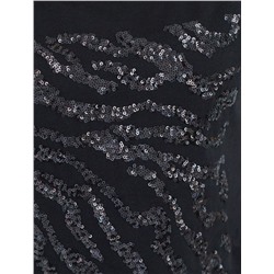 Нарядная футболка с принтом пайетками