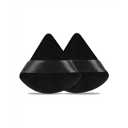 Kristaller Набор спонжей-пуховок в пластиковом контейнере для сухих и кремовых текстур, черный, 6 шт. 28053