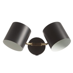 Бра «Азурит» 2хЕ27 40 Вт черный 11×12×36 см