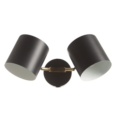 Бра «Азурит» 2хЕ27 40 Вт черный 11×12×36 см