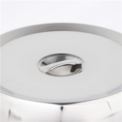 Крышка-Клош, 28×28×4.5 см, круглая, нержавеющая сталь