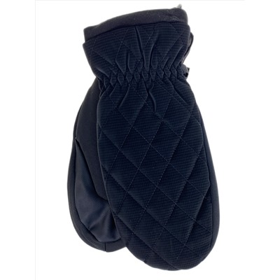 Зимние женские варежки с подкладом из искусственного меха, цвет черный