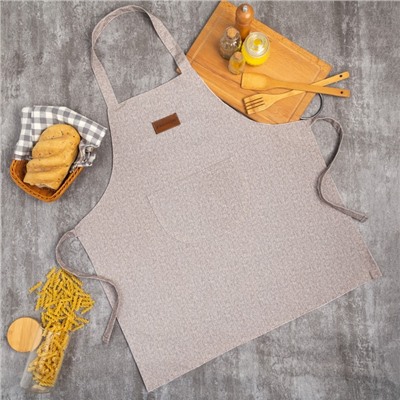 Фартук «Этель. Однотонный», серый, 65×70 см, 100% п/э