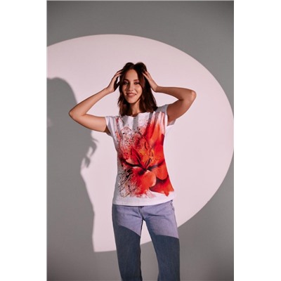 Футболка женская 7030/1 (Цветок)