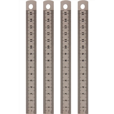 Линейка стальная (Л-0738) 15 см