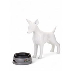 Миска-непроливайка для животных, с дополнительной вставкой от расплёскивания, 19×8 см, серая