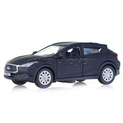 Машина металл Infiniti QX30 матовый 12см, (открыв.двери, черный) инерц, в коробке