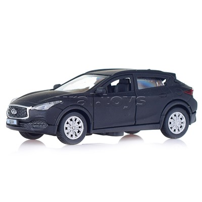 Машина металл Infiniti QX30 матовый 12см, (открыв.двери, черный) инерц, в коробке