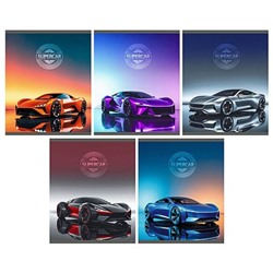 Тетрадь  48л клетка "Суперкар/SuperCar" глянцевая ламинация ТК489644 Listoff