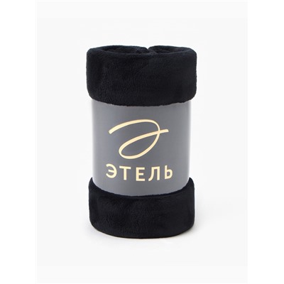 Плед «Этель», 150×200 см, корал-флис, чёрный