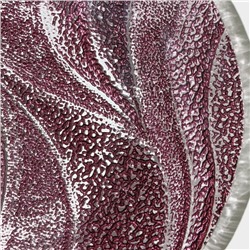 Тарелка подстановочная «Драхна», d=33 см, стекло, бордовая