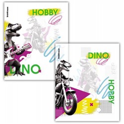 Обложка 212х347 мм для тетрадей и дневника Dino Hobbys пластиковые набор 12 шт., ассорти 63503 ErichKrause