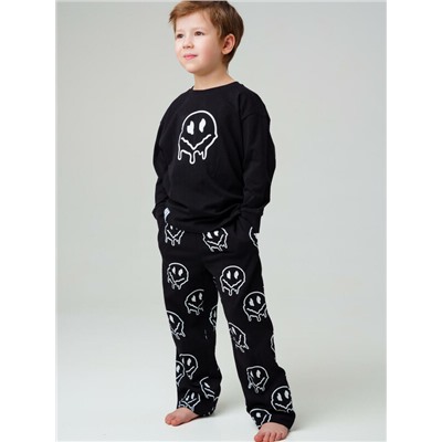Комплект трикотажный для мальчиков: фуфайка (футболка с длинными рукавами), брюки
