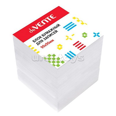 Куб бумажный для записей 90x90x90 мм белый, непроклеенный, офсет 100 г/м², белизна 92%