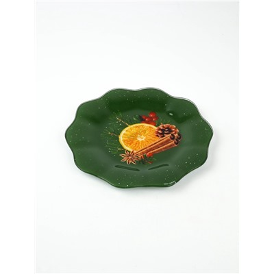 Тарелка плоская новогодняя «Апельсины», d=20 см