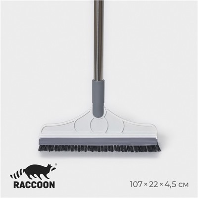 Щётка для пола и мытья труднодоступных мест, стыков, с водосгоном Raccoon, ворс углом, 3 см, 107×22×4.5 см