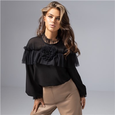 Блуза изящная и женственная, Мелодия сердца (ночь)