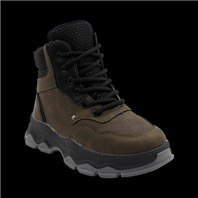 Ботинки зимние на меху А2437-5 хаки