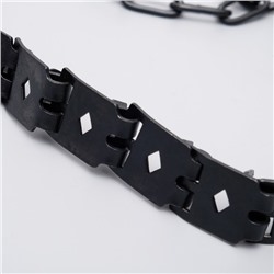 Ошейник строгий пластинчатый вороненый, 50×2.3 см