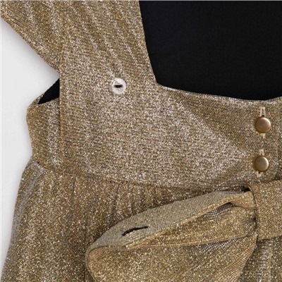 Платье нарядное для девочки KAFTAN, размер 86-92 см, золотистое