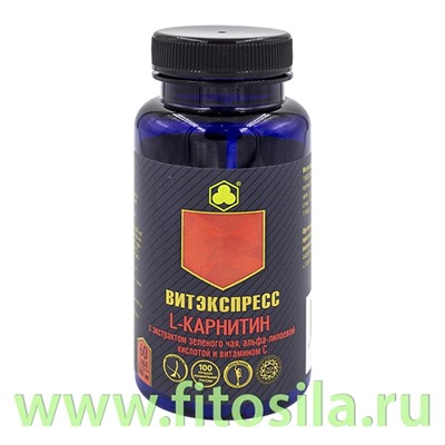 L-КАРНИТИН + С+ альфа - липтевая кислота + экстракт зеленого чая №60 таб. массой 500 мг ВИТЭКСПРЕСС