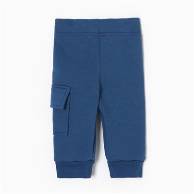 Штанишки с накладным карманом «Крошка Я» Blueberry, рост 68-74 см, синие