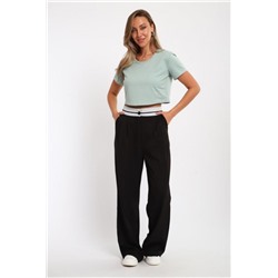 83908 укороченная футболка женская (Ментол)