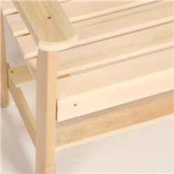 Скамейка для бани и дачи, деревянная, наличник, с подлокотниками, «Добропаровъ»