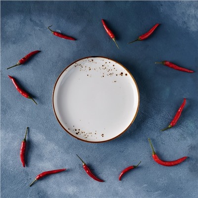 Тарелка фарфоровая пирожковая Magistro «Церера», d=18 см, цвет белый