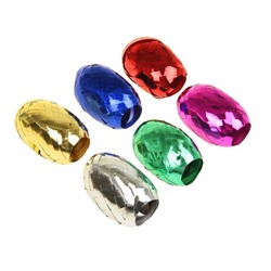 Лента упаковочная металлизированная, ассорти, набор 6 шт., 0.5 см × 10 м