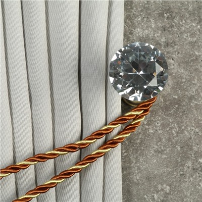 Держатель для штор KD001, однорожковый, цвет бронза