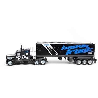 Машина  "Контейнеровоз" с дорожными знаками (чёрный) р/у, 27 MHz, в коробке