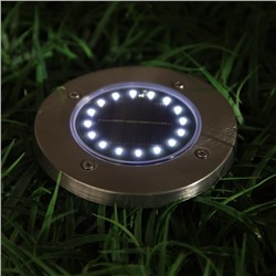 Садовый светильник на солнечной батарее, 16 LED, свечение белое