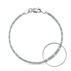 Браслет из серебра родированный - 17 см 524952R030L17