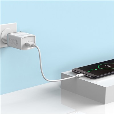 Адаптер Сетевой Hoco C42A QC3.0 USB 3A/18W (white)