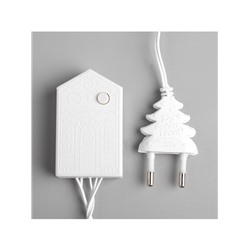 Гирлянда «Нить» 5 м, IP20, белая нить, 50 LED, свечение тёплое белое, 8 режимов, 220 В