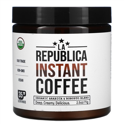 LA Republica, Instant Coffee, Organic Arabica & Robusto Blend, 2.05 oz (71 g)
