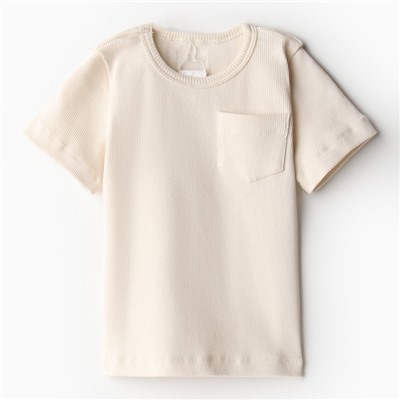 Комплект детский: футболка и шорты MINAKU, рост 62-68 см, молочный