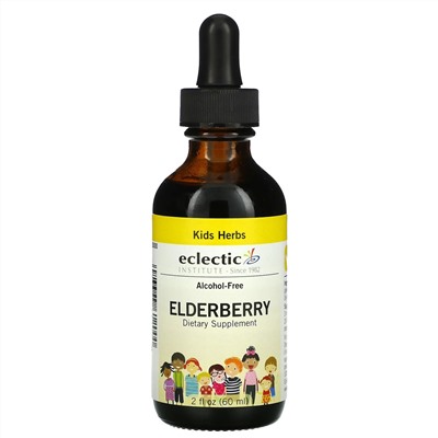 Eclectic Institute, Kids Herbs, Elderberry, 2 fl. oz (60 ml)