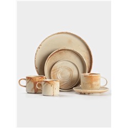 Салатник Magistro Organic brown, овальный, 800 мл, 20.5×16.5×5.5 см, фарфор, бежевый