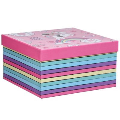 Набор коробок 5 в 1 Unicorn, 14×14×8.5 - 22×22×12.5 см