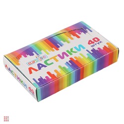 Ластик прямоугольный 3x1,5x1,1см,4 цвета