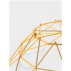 Ваза для фруктов «Доляна. Геометрия Голд», 25.5×27×10 см, золотистая