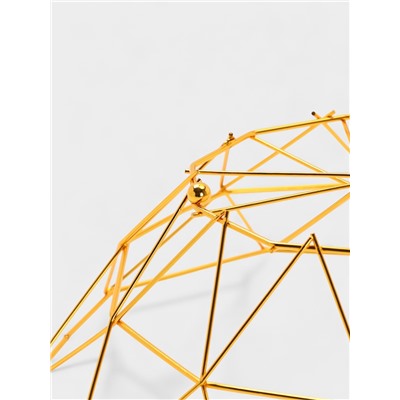 Ваза для фруктов «Доляна. Геометрия Голд», 25.5×27×10 см, золотистая