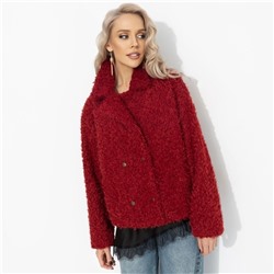 Полупальто с акцентным подкладом, Слишком заметна (красный закат, oversize, 50-56)