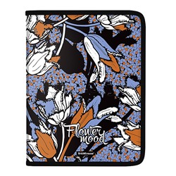 Папка для тетрадей на молнии пластиковая Tulips, A4 (в пакете по 4 шт.)