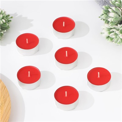 Набор свечей ароматических чайных «Клубника», 3.8×1.6 см, 3.5 ч, 12 г, 20 шт. в термоусадке