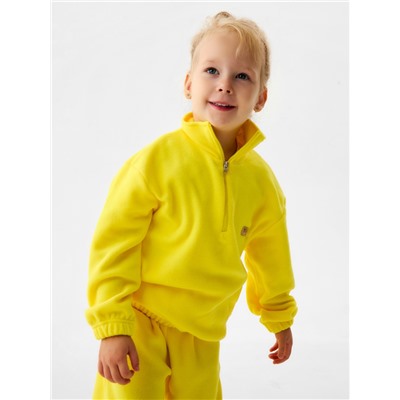 Костюм флисовый детский (худи, брюки) MINAKU цвет жёлтый, рост 110 см